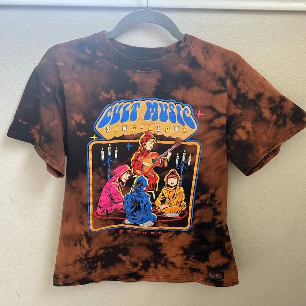 Custom Steven Rhodes Cult Singalong Acid Wash Graphic Tee